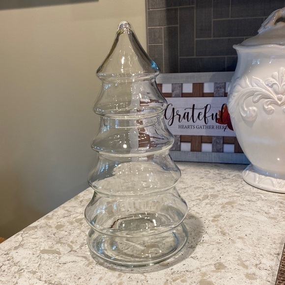 VINTAGE 1970’s~LARGE CLEAR GLASS~CHRISTMAS TREE~APOTHECARY JAR~DISCONTINUED~G2C - Picture 4 of 4